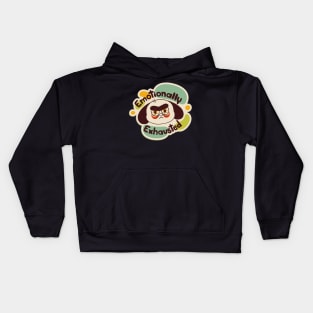 Emotionally exhausted Anti Valentine Kids Hoodie